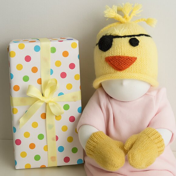 Childs Alpaca cap Ducky pirate cap NEW - Picture 1 of 3